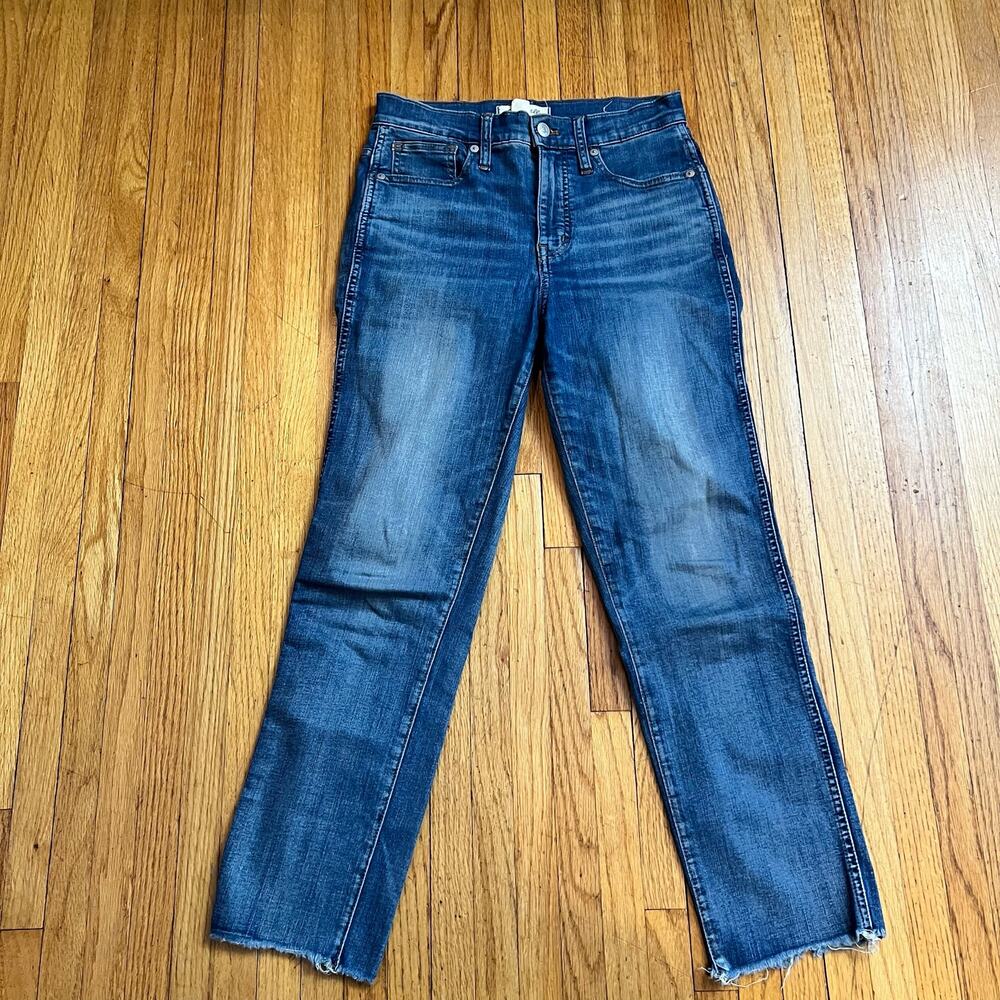 Madewell Stovepipe Jeans Womens 25 Straight Leg High Rise Slim Stretch Ankle